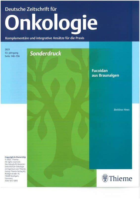 Deutsche Zeitschrift für Onkologie Beitrag Fucoidan in Braunalgen in der komplementären Tumortherapie