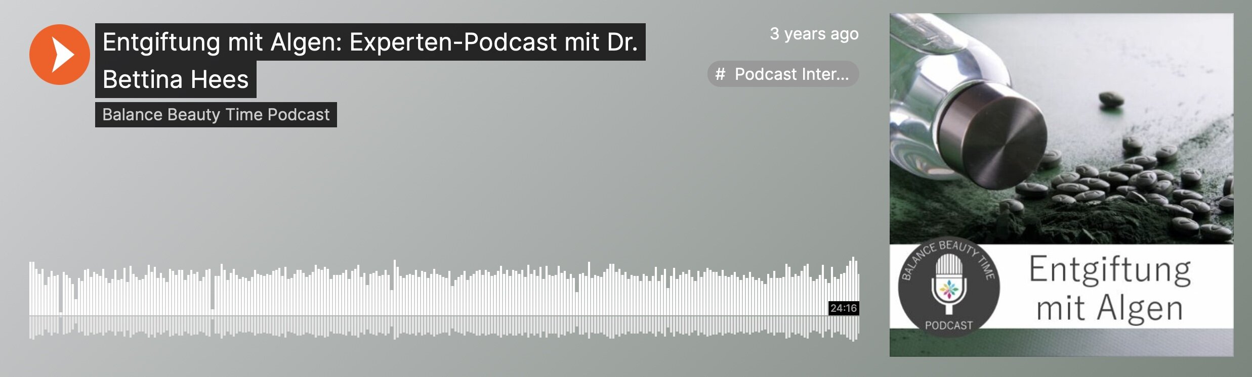 Entgiftung mit Algen Podcast Dr. Bettina Hees